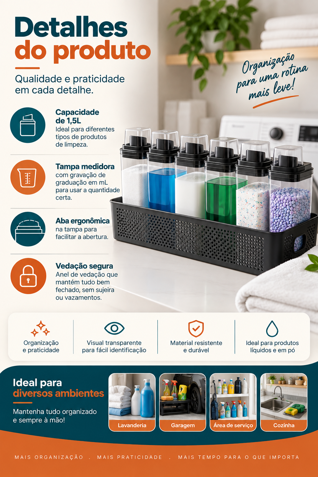 Dispenser OrganizaLar em uso